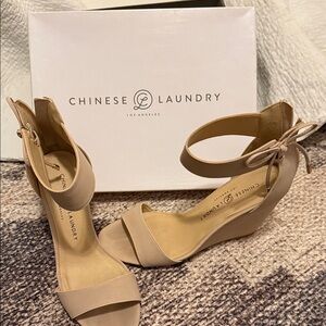 Chinese Laundry Nude Wedge Sandals